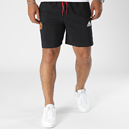 Adidas Performance - Manchester United Banded Jogging Shorts IA8518 Rojo Negro