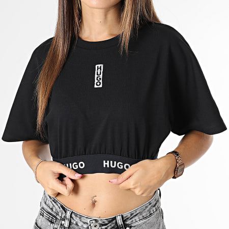 HUGO - Tee Shirt Crop Femme Dalexi 50493192 Noir