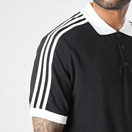 Adidas Originals - Polo Manches Courtes A Bandes 3 Stripes IL2501 Noir
