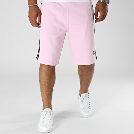 Adidas Originals - Pantaloncini da jogging 3 Stripes IM0411 Rosa Nero