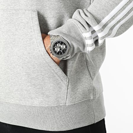 Adidas Originals - Sudadera con capucha 3 rayas IL2496 Heather Grey