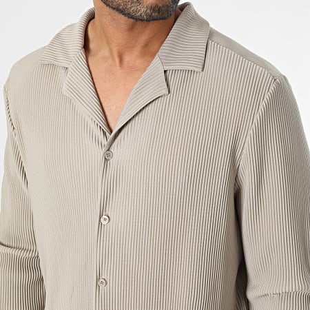 Uniplay - Camicia a maniche lunghe color taupe
