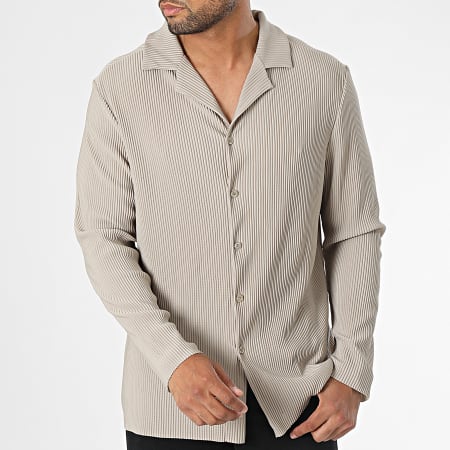 Uniplay - Chemise Manches Longues Taupe