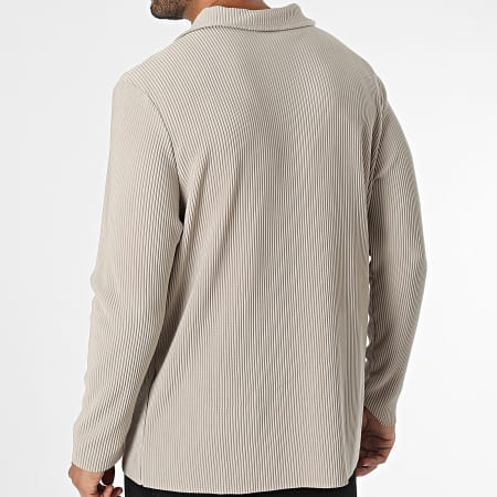 Uniplay - Camisa de manga larga topo