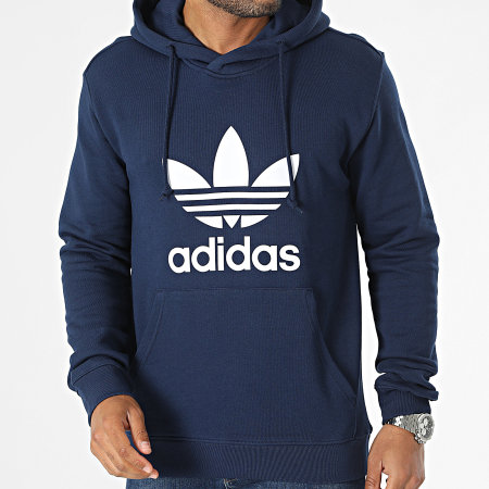 Adidas Originals - Sudadera con capucha Trefoil IM4496 Azul marino