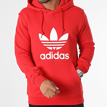 Adidas Originals - Sweat Capuche Trefoil IM4497 Rouge