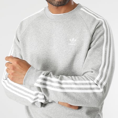 Adidas Originals - Sweat Crewneck A Bandes IM4514 Gris Chiné