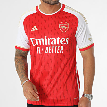Adidas Sportswear - Maglia a righe Arsenal FC HR6929 Rosso Bianco