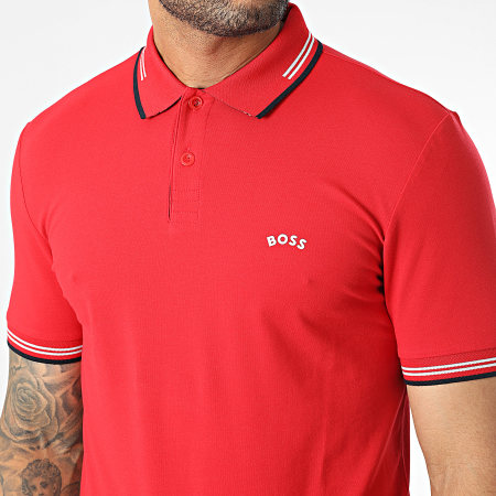 BOSS - Polo Manches Courtes Slim Paul Curved 50469245 Rouge