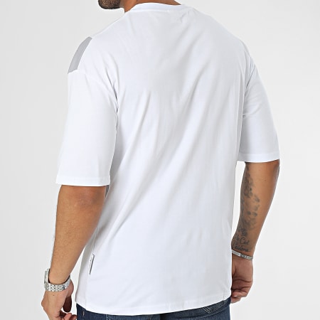 Classic Series - T-shirt grigia bianca con taschino