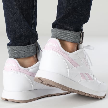Reebok - Sneakers classiche vegane da donna HQ1496 Footwear White Pixel Pink Taupe