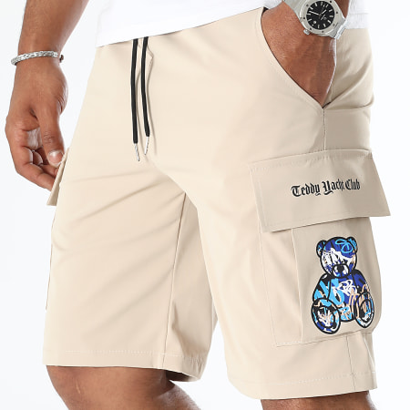 Teddy Yacht Club - Art Series Cargo Shorts Azul Beige