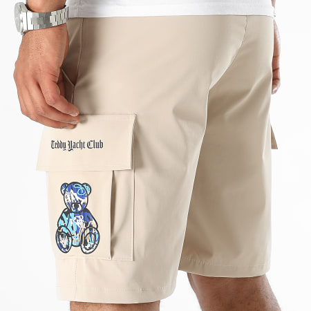 Teddy Yacht Club - Art Series Cargo Shorts Azul Beige
