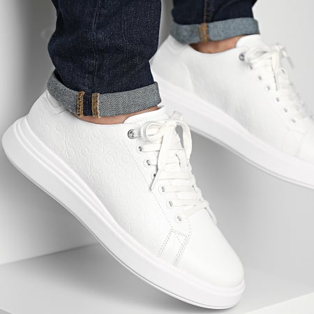 Calvin Klein - Sneaker alte con suola rialzata 1555 White Mono