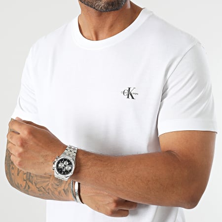 Calvin Klein - Tee Shirt Monogram 0199 Blanc