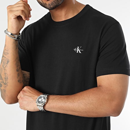 Calvin Klein - Camiseta con monograma 0199 Negro
