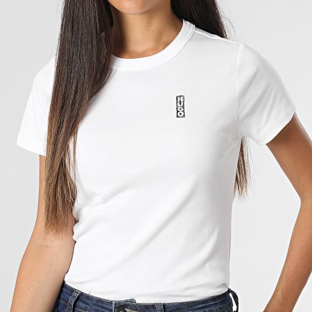 HUGO - Camiseta clásica de mujer 50495095 Blanco
