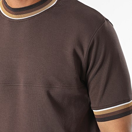 Frilivin - Conjunto de camiseta y pantalón corto de jogging marrón
