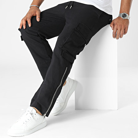 Frilivin - Pantalon Cargo Noir