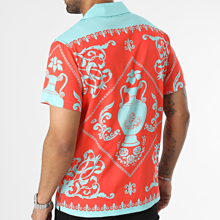 Chemises à manches courtes orange Homme