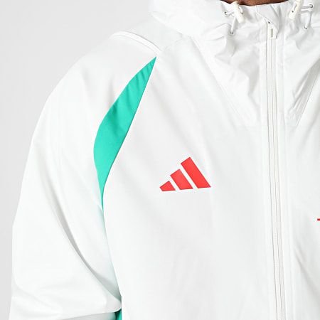 Adidas Sportswear - Giacca a vento con cappuccio del Manchester United IA7297 Bianco