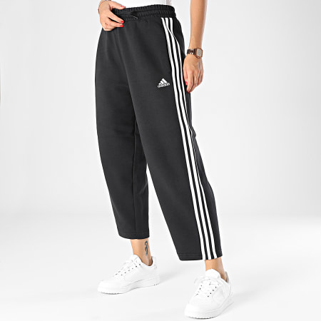 Adidas Performance - Pantalones de chándal con banda de 3 rayas para mujer HZ5748 Negro
