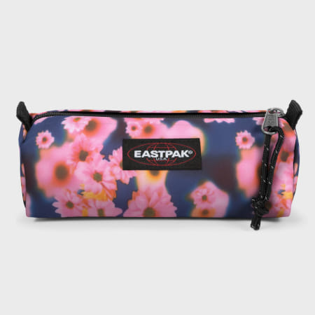 Eastpak - Benchmark Astuccio singolo morbido rosa blu marino con fiori