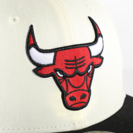 New Era - Casquette Fitted 59Fifty Championships Chicago Bulls Beige Noir