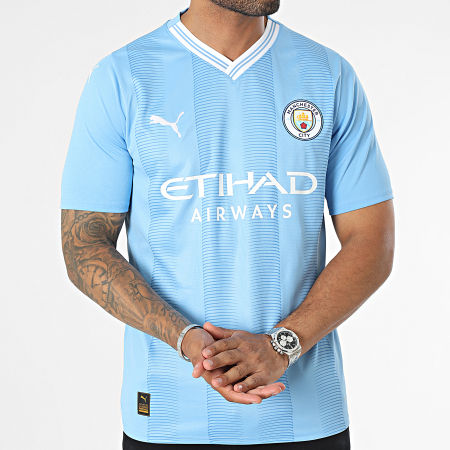 Puma - Camiseta de fútbol del Manchester City 770438 Azul claro