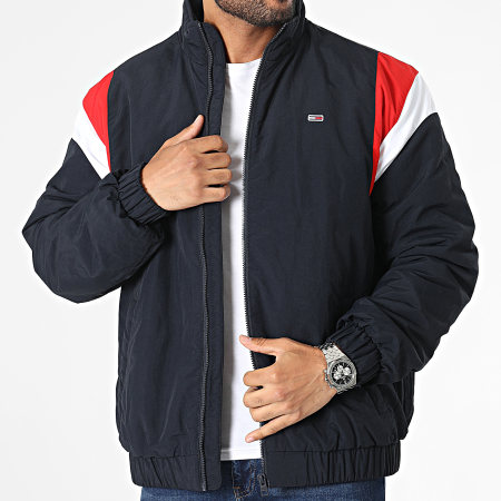 Tommy Jeans - Cappotto Colorblock Essential 6580 blu navy
