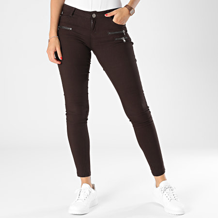 Girls Outfit - Jeans skinny da donna 2553 Marrone