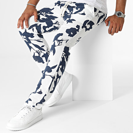 Uniplay - Pantalon Blanc Bleu Marine