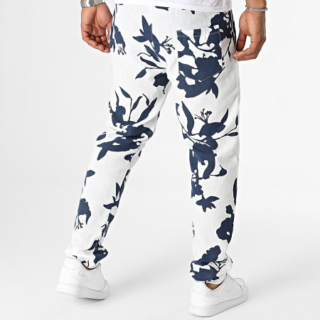 Uniplay - Pantalon Blanc Bleu Marine