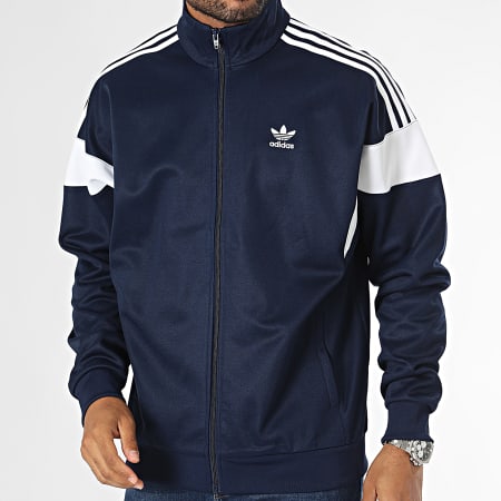 Adidas Originals - Veste Zippée A Bandes Cutline IM4517 Bleu Marine