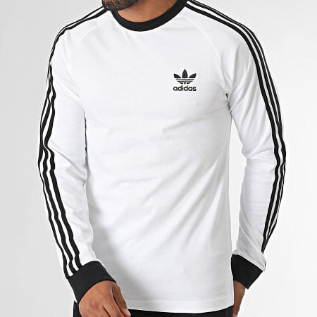 Adidas Originals - Camiseta Manga Larga 3 Rayas IA4879 Blanco