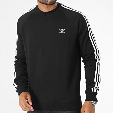 Adidas Originals - Sweat Crewneck A Bandes 3 Stripes IM2087 Noir