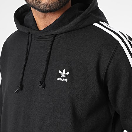 Adidas Originals - Sweat Capuche A Bandes 3 Stripes IM2088 Noir