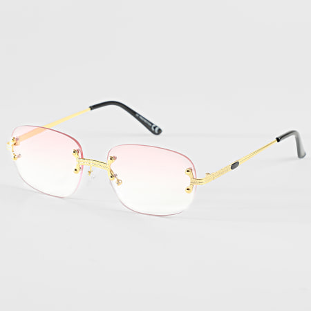 Classic Series Lunettes De Soleil Doré Rose Dégradé Ryses