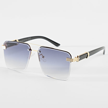 Gafas de sol negras y doradas outlet