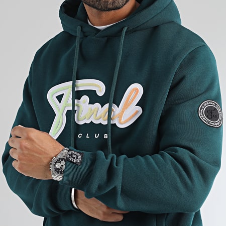 Final Club - Sudadera con capucha Sunset Embroidery 1096 Bottle Green