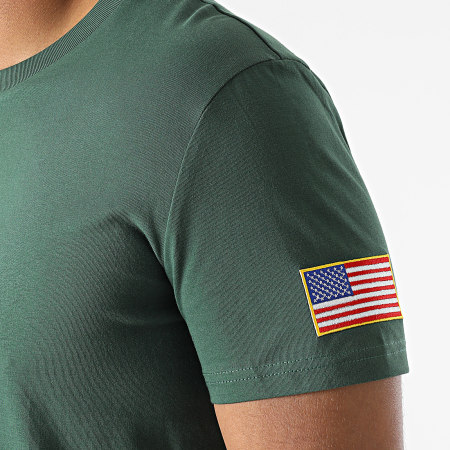 NASA - Born In USA Camiseta Bandera Verde Beige