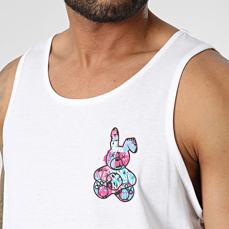 Sale Môme Paris - Camiseta de tirantes Graffiti Rabbit blanca