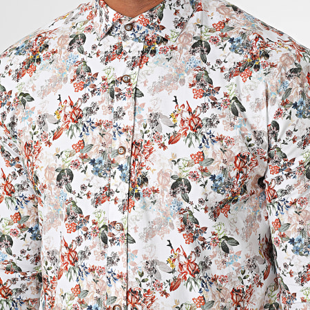 Classic Series - Chemise Manches Longues Blanc Floral