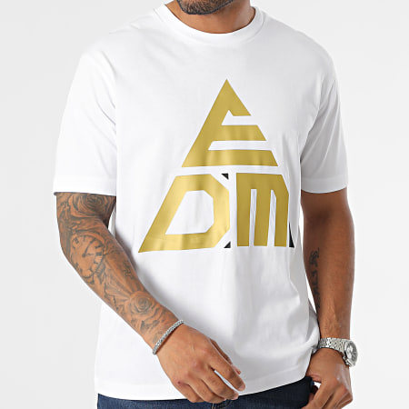 EDM By Malty 2BZ - Tee Shirt Oversize Logo Blanc Doré