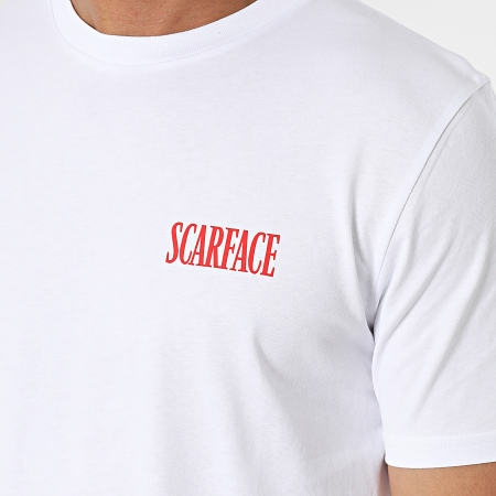 Scarface - Tee Shirt Poster Blanc