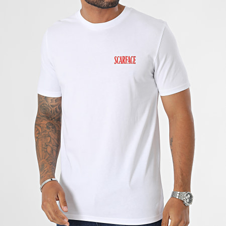 Scarface - Tee Shirt Poster Blanc