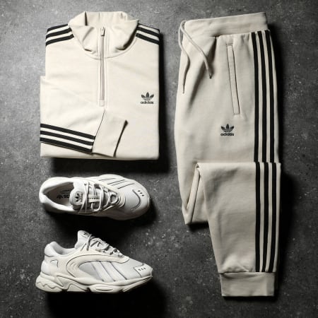 Adidas Originals - Sweat Zippée 3 Stripes IL2498 Beige