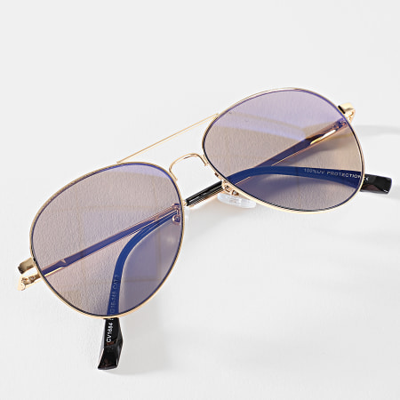 Frilivin - Gafas de sol Bleu Doré Miroir
