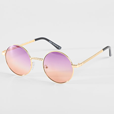 Frilivin - Gafas de sol Gradiente Marrón Dorado Violeta