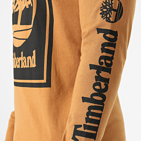 Timberland - Tee Shirt Manches Longues Stack Logo A2CMK Camel